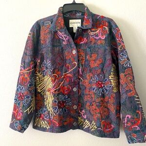 Chicos Soutache Embroidered Jacket